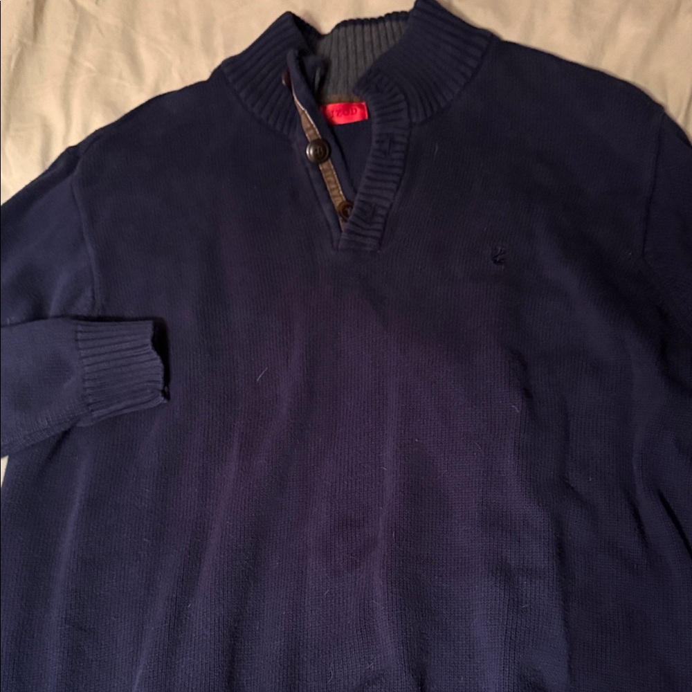 Izod Men's Deep Blue V-Neck Sweater